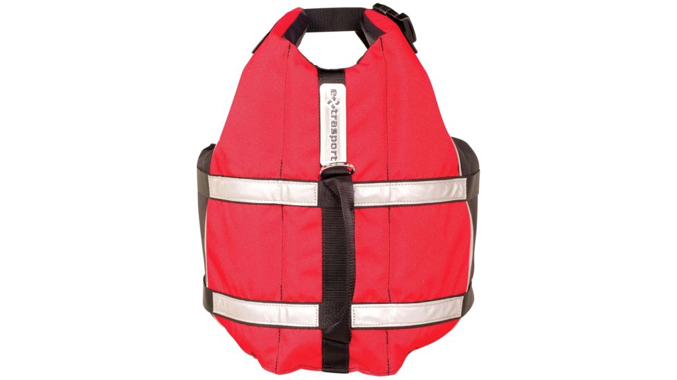 Extrasport Deluxe Dog PFD Life Vest, XS Size, Red, Black 0710001186