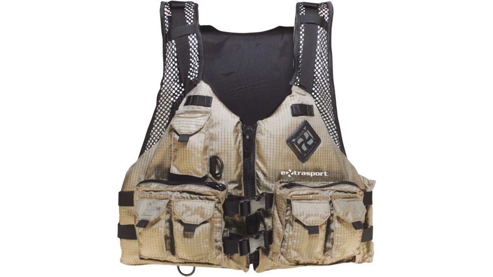 Extrasport Osprey Life Vest, M , L Size for Adult, Ripstop Nylon, Camo 0310000180