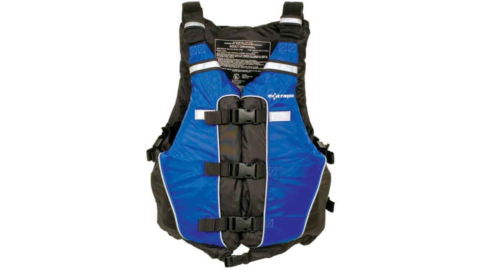 Extrasport UT3 Life Vest, Universal Size for Adult, Nylon, Black 0710001152