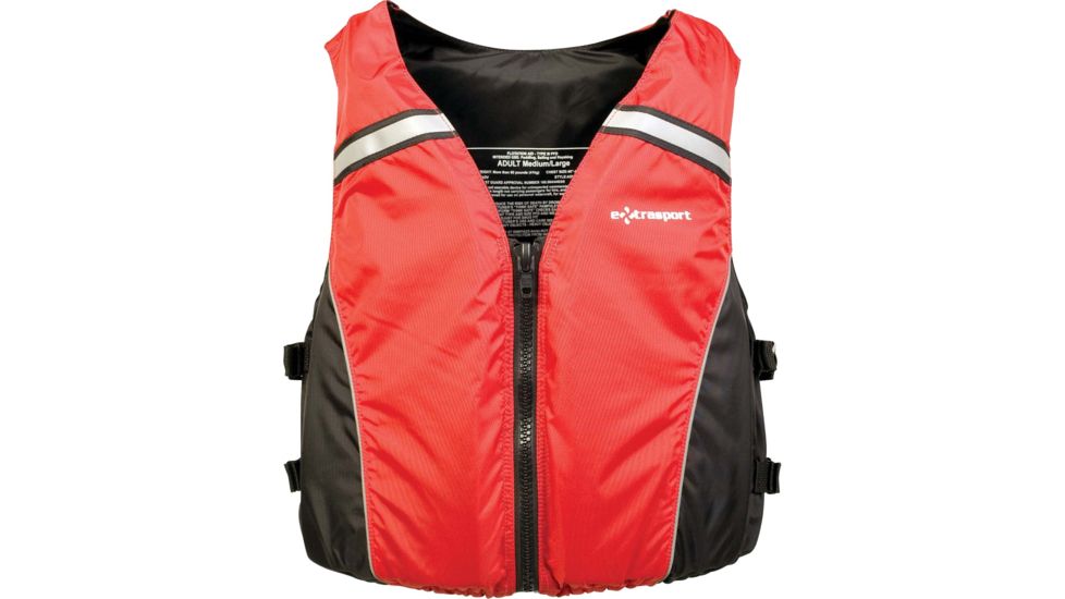 Extrasport Volksvest Life Vest, M , L Size for Adult, Nylon, Black 0710001164