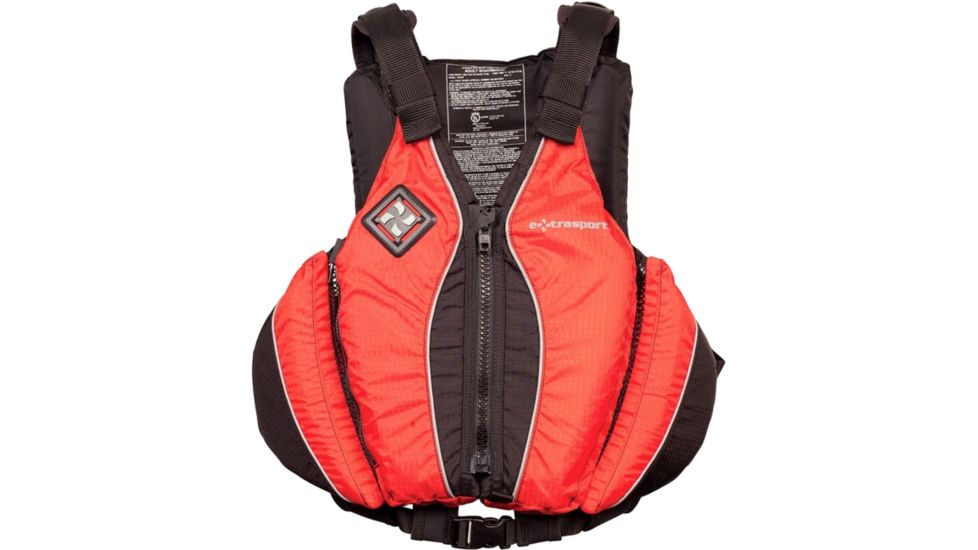 Extrasport Yucatan Life Vest, S,M Size for Adult, Ripstop Nylon, Silver,Black 0310000164