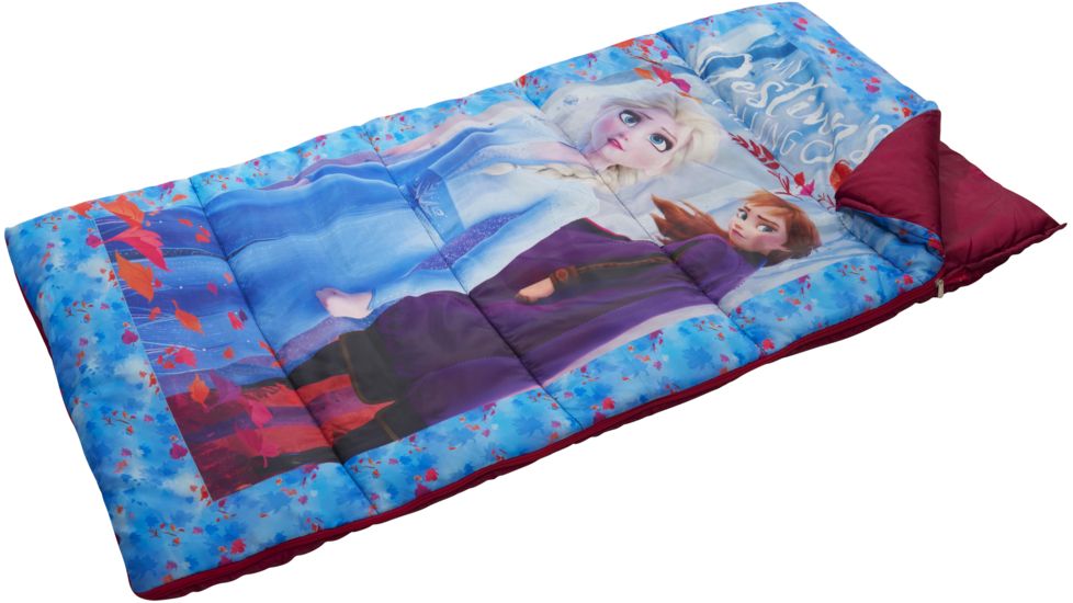 Exxel Outdoors Disney Frozen Sleeping Bag, Blue/Purple, 28x56in, D-2171FRZ9A