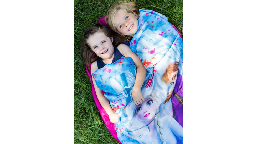 Exxel Outdoors Disney Frozen Sleeping Bag, Blue/Purple, 28x56in, D-2171FRZ9A