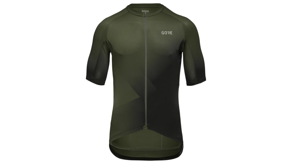 GOREWEAR Fade Cycling Jersey Mens in Utility Green/Black Medium Form fit C0677A62, 100769-BH99-L