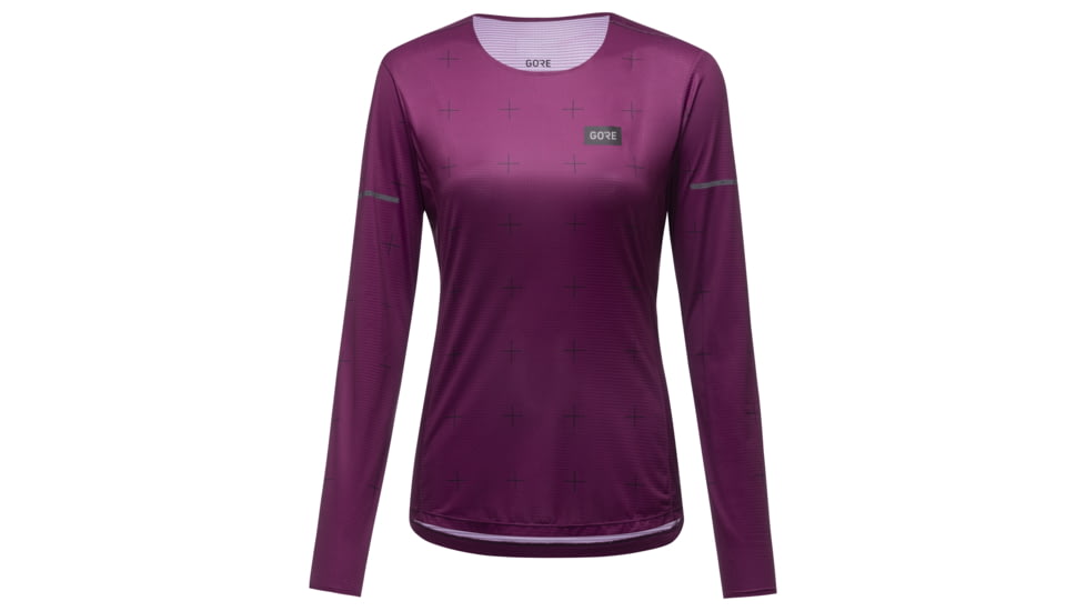 GOREWEAR Contest Long Sleeve Tee Womens in Process Purple Small 4-6 Slim fit 1376CE43, 100959-BQ00-38