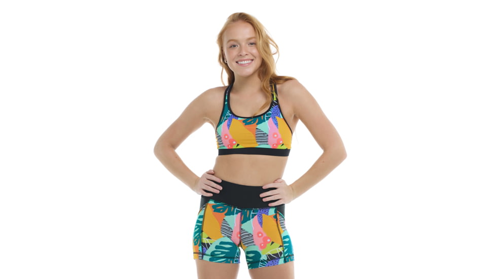 Body Glove Curacao Equalizer Medium Support Cross-Over Sports Bra - Multi D3DC9816, XS, Multi, 39603706-300-XS