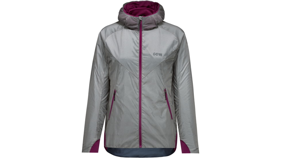 GOREWEAR R5 Womens GORE-TEX INFINIUMTM Insulated Running Jacket in Lab Gray/Process Purple Medium 8-10 Slim fit Windproof 9CD335BC, 100666-BFBQ-40