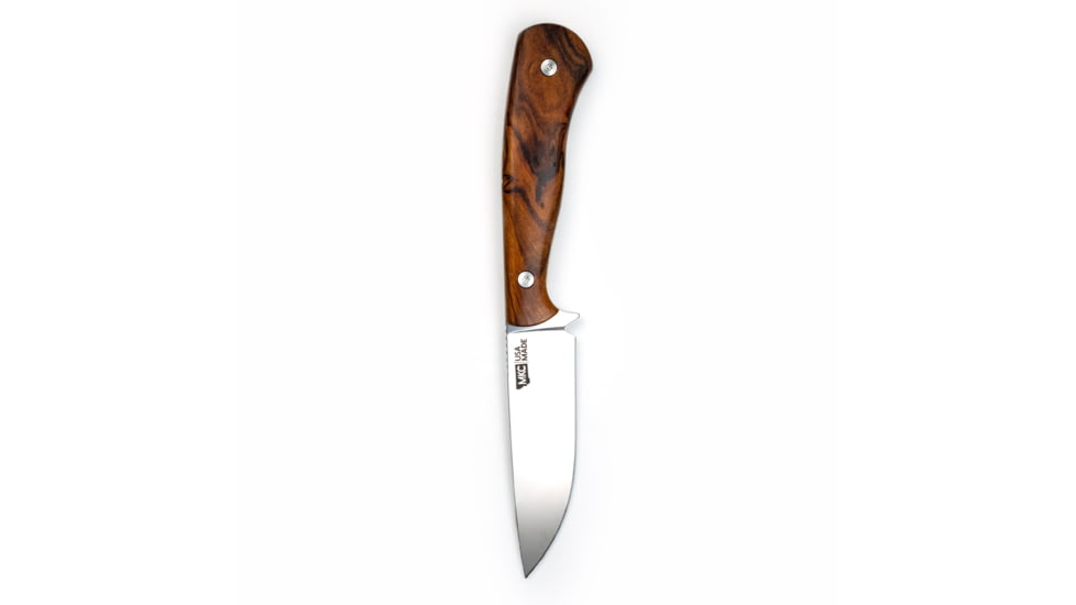 Montana Knife Company Traditions MKC Whitetail Fixed Blade Knives, 4 inch, Magnacut Stainless Steel, Fixed Blade, Desert Ironwood Handle, Steel/Wood, 8.625 inch, MKC-000983