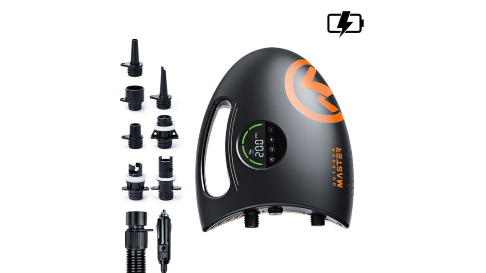 Outdoor Master SHARK 2S RECHARGEABLE ELECTRIC SUP PUMP 7C32B78E, sup-air-pump-electric-shark-2s