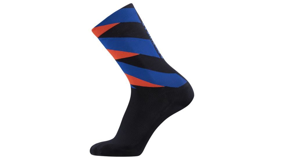 GOREWEAR Essential Signal Socks in Black/Fireball 8-9.5 Form fit 43C123FE, 100983-99AY-L