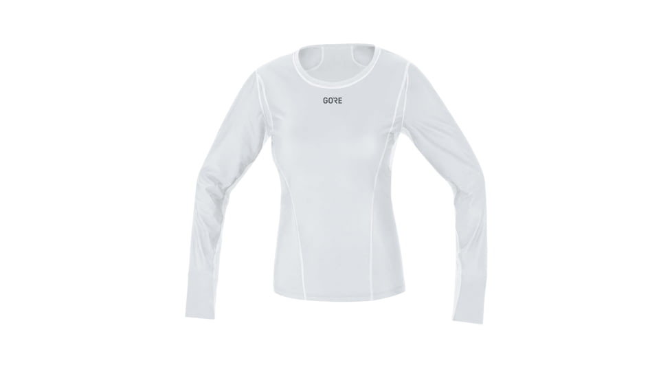 GOREWEAR Womens M WINDSTOPPERR Base Layer Long Sleeve Shirt in Light Grey/White Small 4-6 Slim fit 39CD4BC4, 100320-9201-38