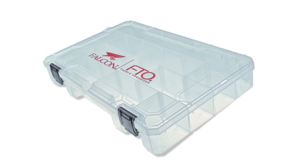 Falcon Rods FTO Utility Box, Small, Clear, 11 in x 7.25 x 1.75 in, FTO-102