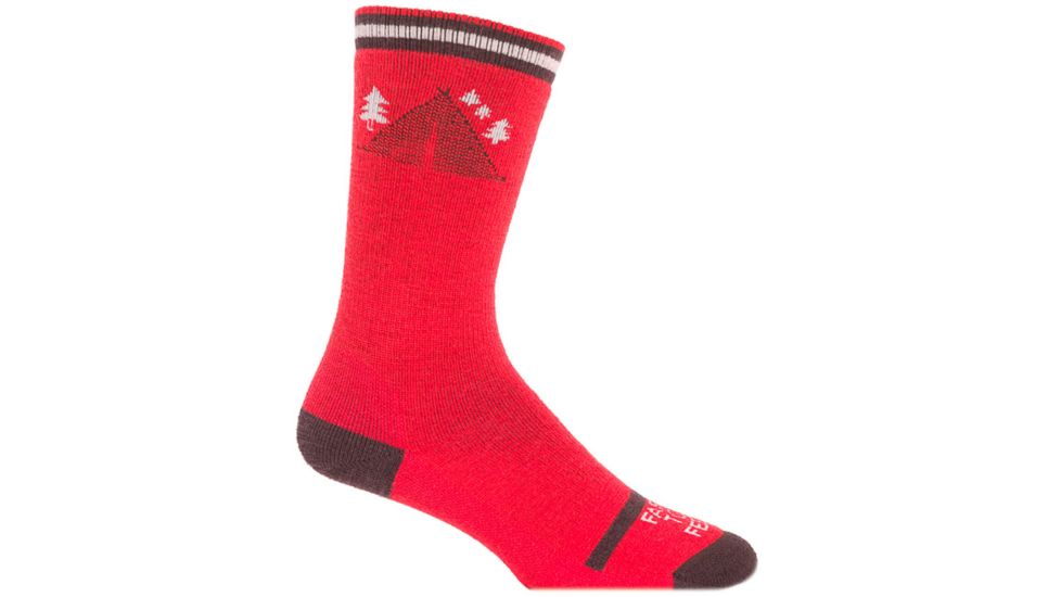 Farm To Feet Asheboro Camping Hiker Sock - Womens-Formula One/Brown-Medium
