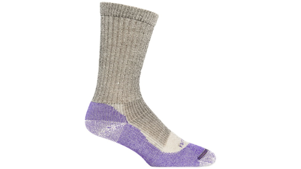Farm To Feet Boulder Traditional Light Hiker Sock - Womens-Charcoal/Parachute Purple-Large