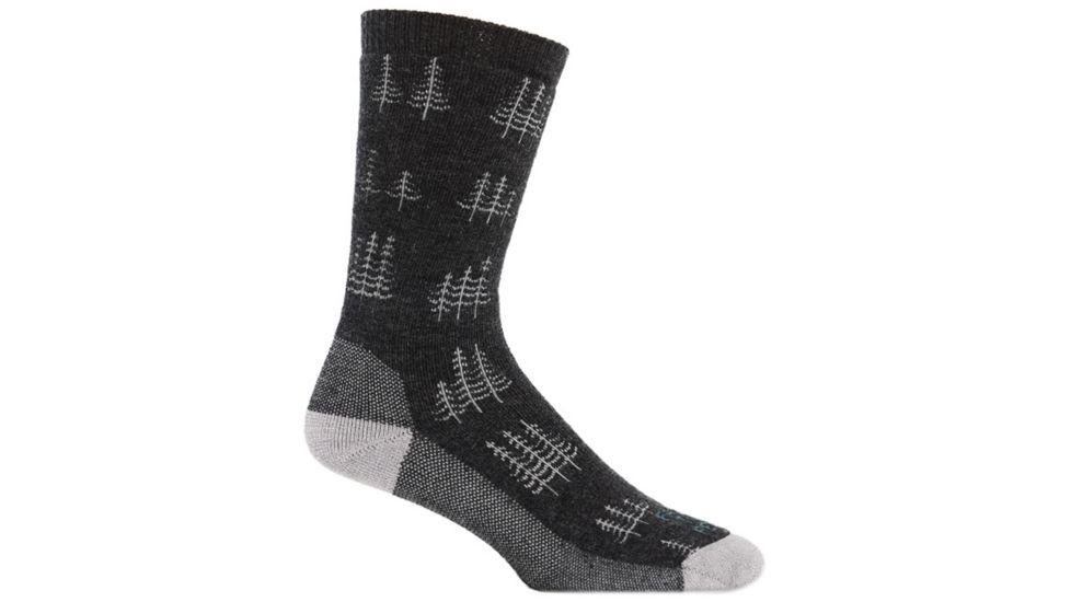 Farm To Feet Cokeville Medium Weight Crew Sock - Men's-Charcoal/Platinum-Large