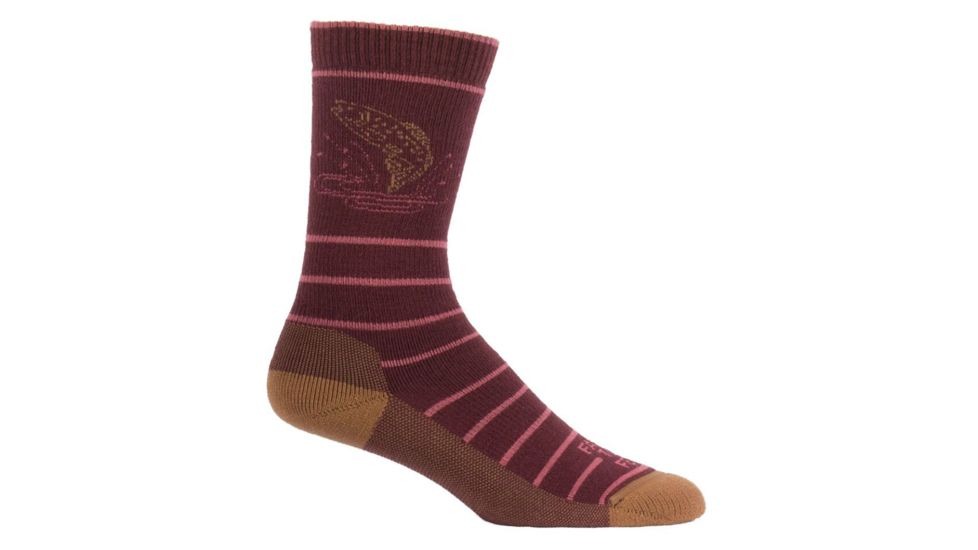 Farm To Feet Concord Fish Sporting Sock - Women's-Zinfandel/Pecan-Large