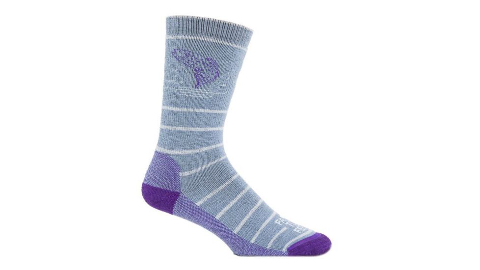 Farm To Feet Concord Fish Sporting Sock - Womens-Blue/Purple-Large