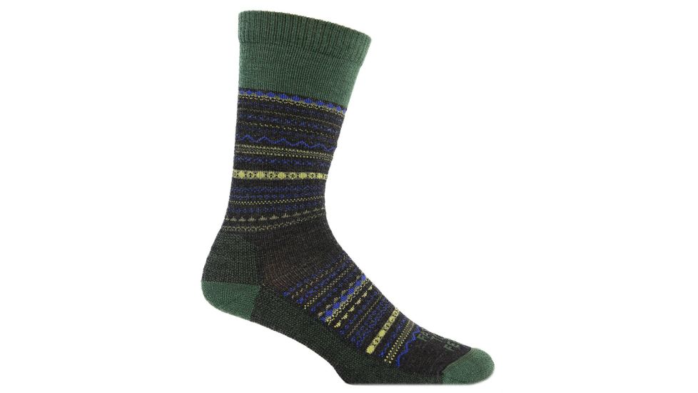 Farm To Feet Conover Fair Isle Casual Sock - Womens-Charcoal/Sycamore-Medium