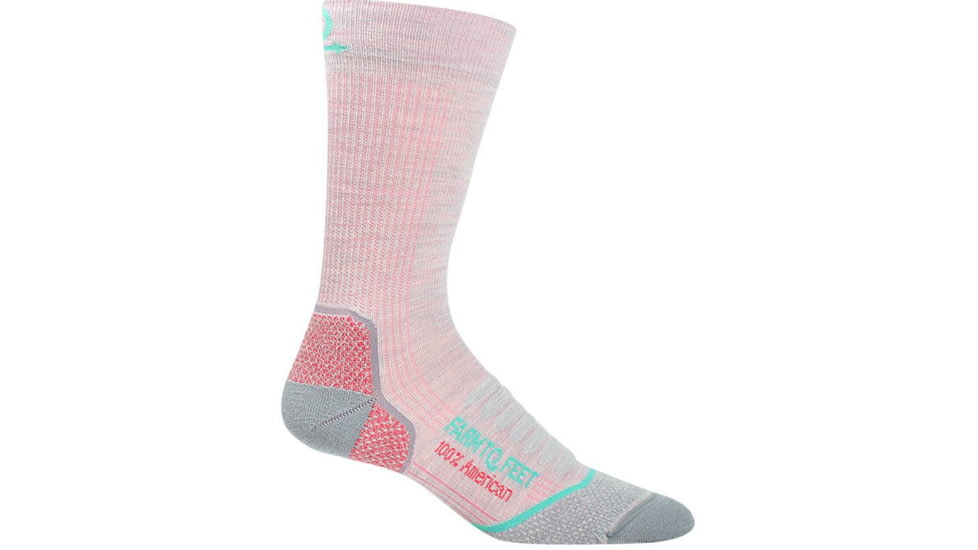 Farm To Feet Damascus Light Crew Sock - Women's-Silver/Wild Orchid-Medium