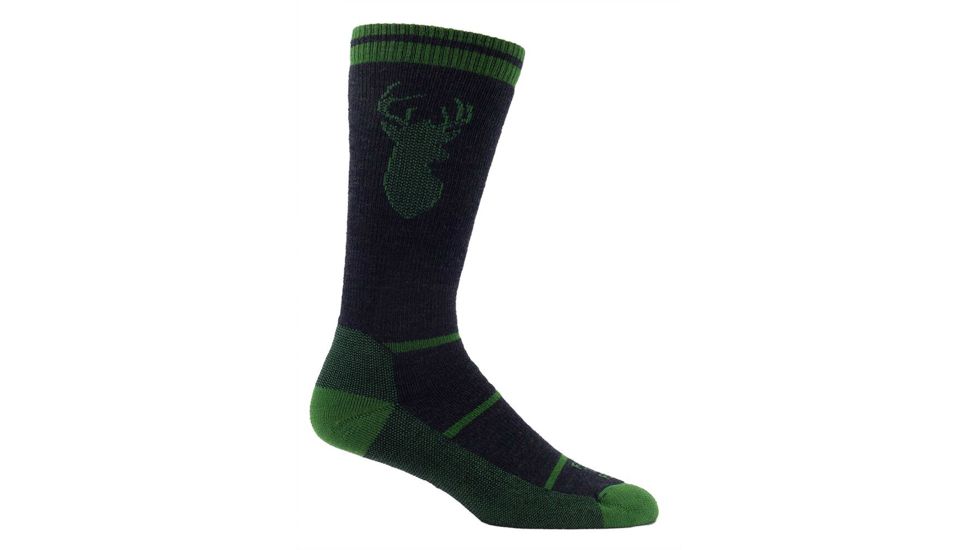 Farm To Feet Englewood Stag Sporting Sock - Men's-Charcoal/Treetop-Large