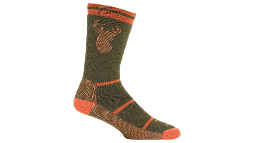 Farm To Feet Englewood Stag Sporting Sock - Men's-Woodbine/Mango-Large