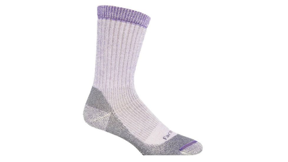 Farm To Feet Jamestown Traditional Medium Hiker Sock - Womens-Parachute Purple-Large