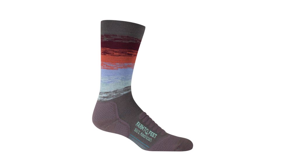 Farm To Feet Ocracoke Light Technical Crew Sock - Womens, Sparrow, Large, FF-9706-512-SPAR-L