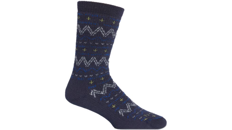 Farm To Feet Valle Crucis Fair Isle Hiker Sock - Women's-US Blue/Surf the Web-Large