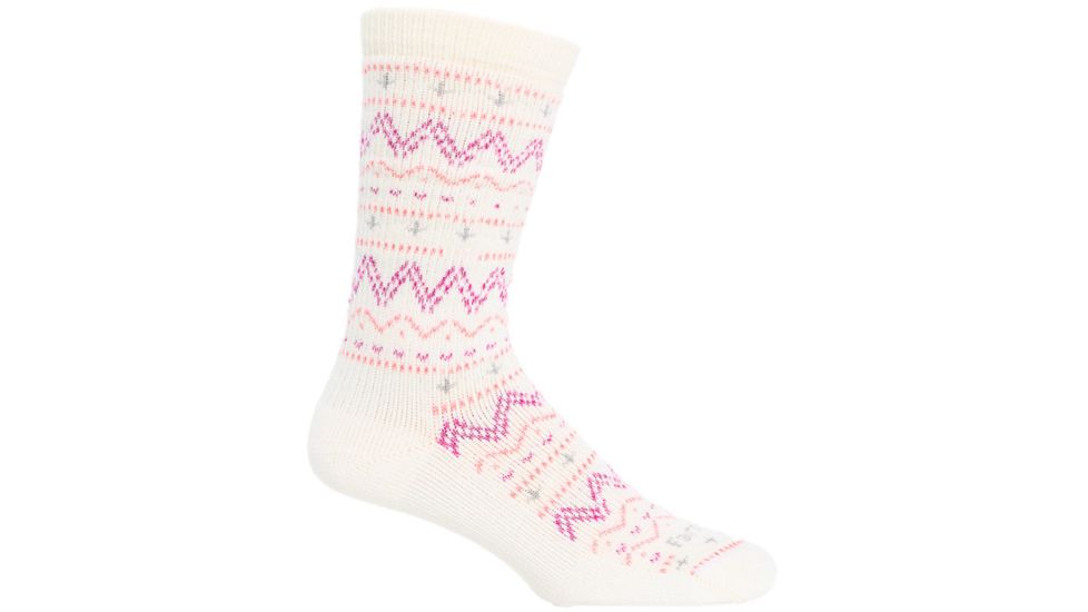 Farm To Feet Valle Crucis Fair Isle Hiker Sock - Womens-Natural/Dubarry-Medium
