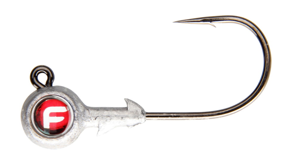 Fathom Bug Eye Jig Head 1/4oz Lead Red, 4 pack, JH04-1/4-LEDR