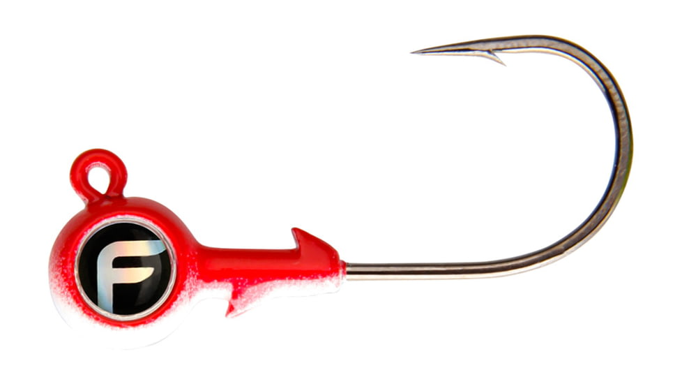 Fathom Bug Eye Jig Head 1/4oz Red, 4 pack, JH04-1/4-RED