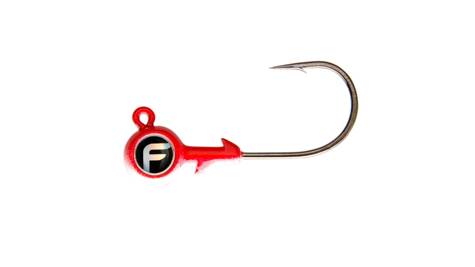 Fathom Bug Eye Jig Head 3/8oz Red, 4 pack, JH04-3/8-RED