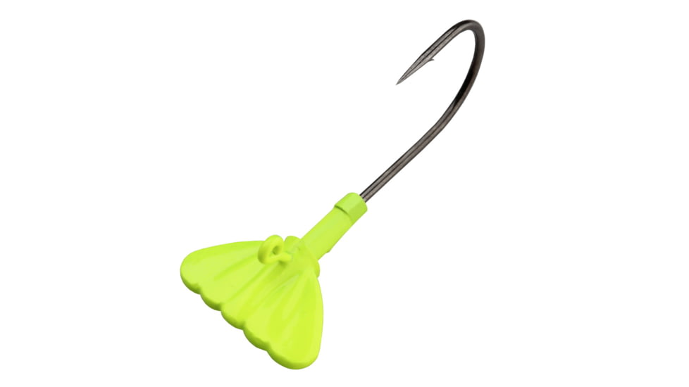 Fathom Jig Tail Shrimp 1/4oz Chartreuse, 3 pack, JH03-1/4-CHRT