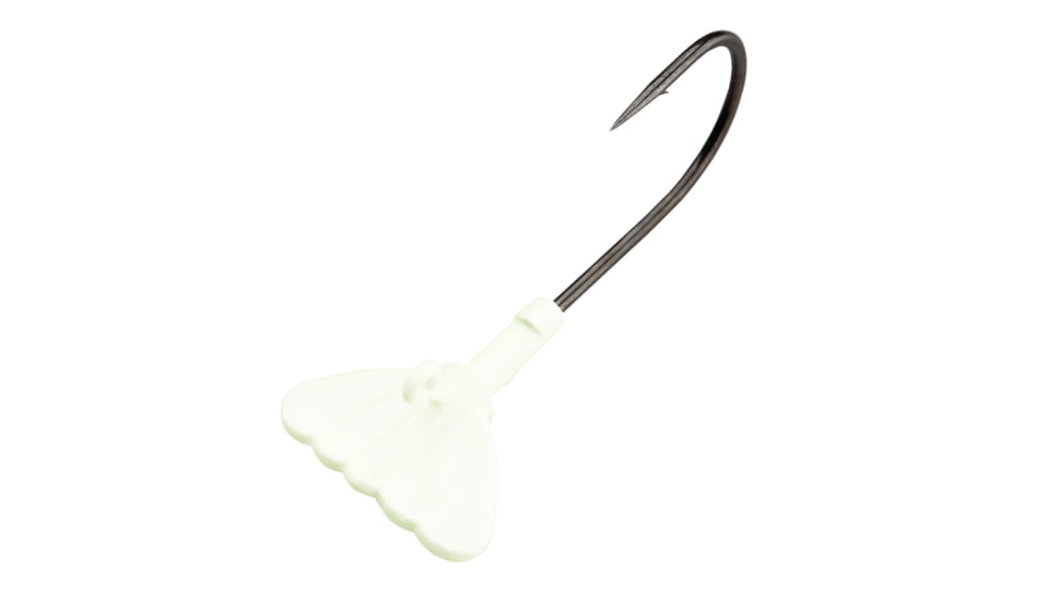 Fathom Jig Tail Shrimp 1/4oz Glow, 3 pack, JH03-1/4-GLOW