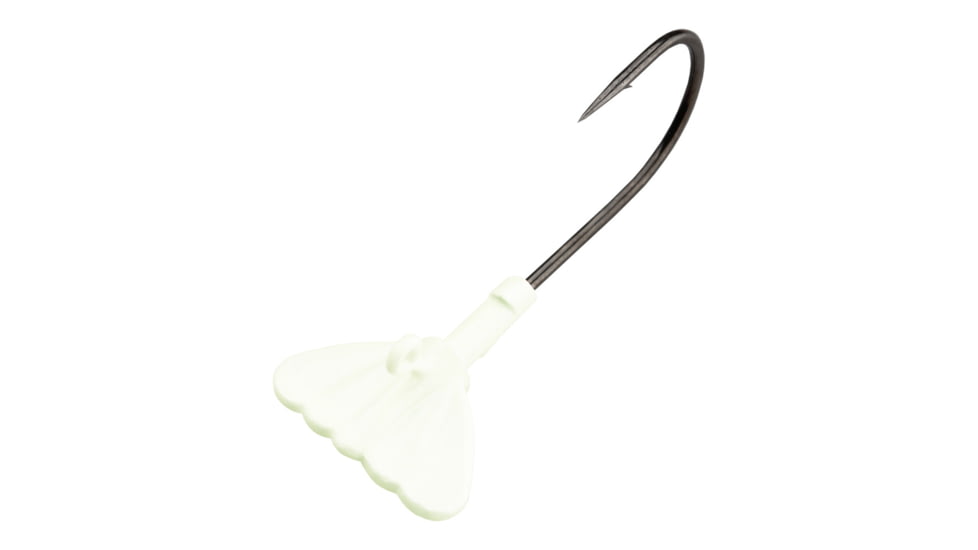 Fathom Jig Tail Shrimp 3/8oz Glow, 3 pack, JH03-3/8-GLOW