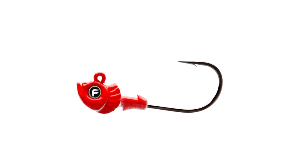 Fathom Pro-Select Jig Head 1/2oz Red, 3 pack, JH01-1/2-RED