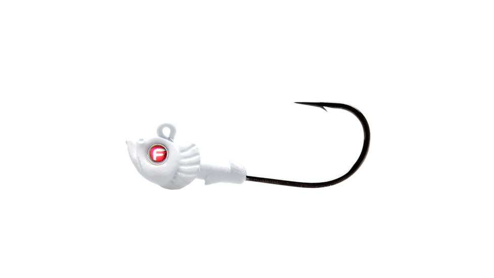 Fathom Pro-Select Jig Head 1/2oz White, 3 pack, JH01-1/2-WHT