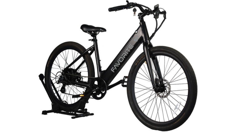 Favorite City Step THRU E-Bike, Matte black/White, City-step-thru