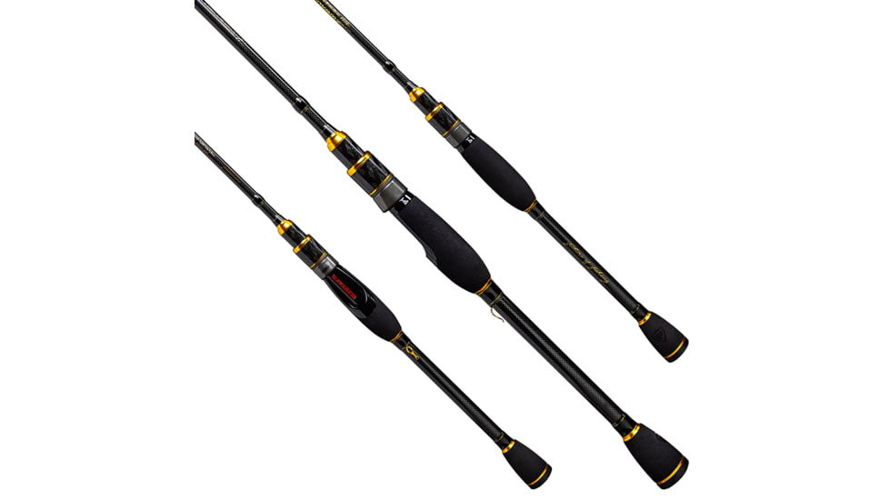 Favorite Fishing Jack Hammer JVD Spinning Rod, 6ft 10in, Medium, Black/Gold, JHM-JVD-6101M