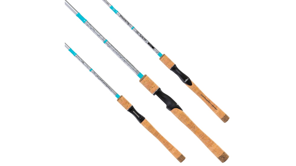 Favorite Fishing Olft Salty Spinning Combo, 7ft 3in, Medium Heavy, Silver/Blue, OLS731MH40