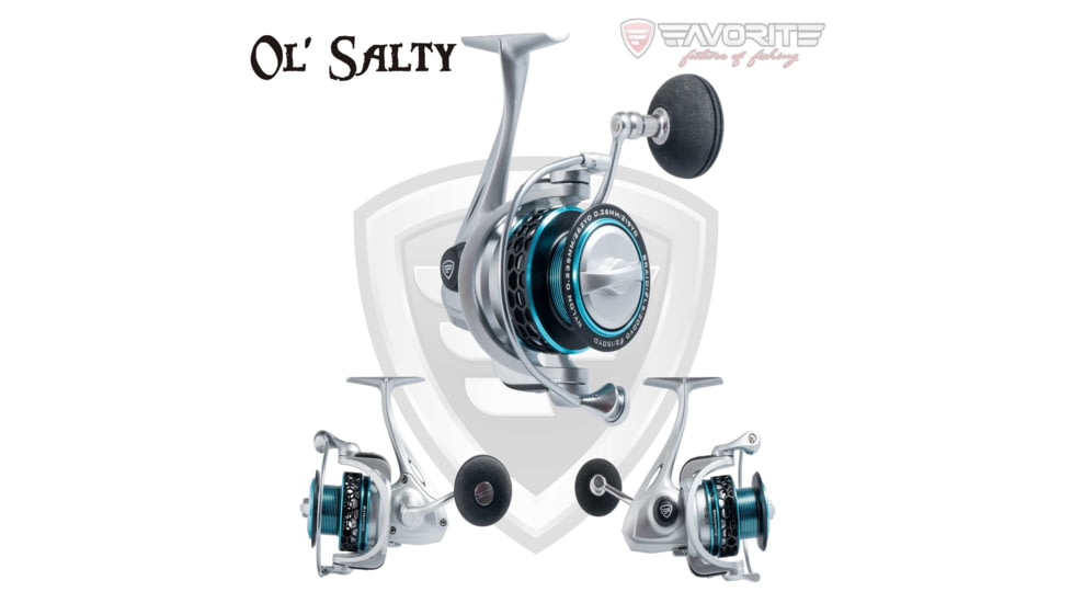Favorite Fishing Olft Salty Spinning Reel Silver/Blue, 5.2:1, 4000, Silver/Blue, OLS4000