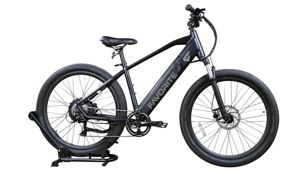 Favorite Hybrid Classic Frame E-Bike, Matte black/White, Hybrid-classic frame