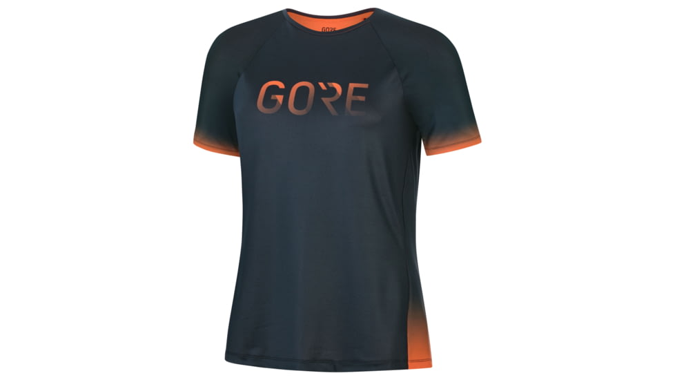 GOREWEAR Devotion Cycling Shirt Womens in Orbit Blue/Fireball Small 4-6 Regular fit E117B28B, 100773-AUAY-38