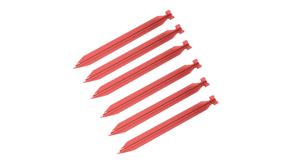 Featherstone Outdoor Aluminum J-Stakes For Tents, Red, One Size, JSTAKE-Red