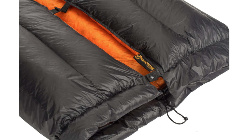 Featherstone Outdoor Moondance 25 Top Quilt Sleeping Bag Alternative, Regular/Regular, Grey/Orange, MOONTQ-850R Orange/Grey