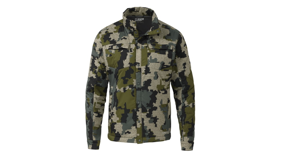 KUIU Base Camp Insulated Snap Shirt in Verde Size 3XL 29E7618F, Verde, 3XL, Toray, Adult, Male, 7670804545694