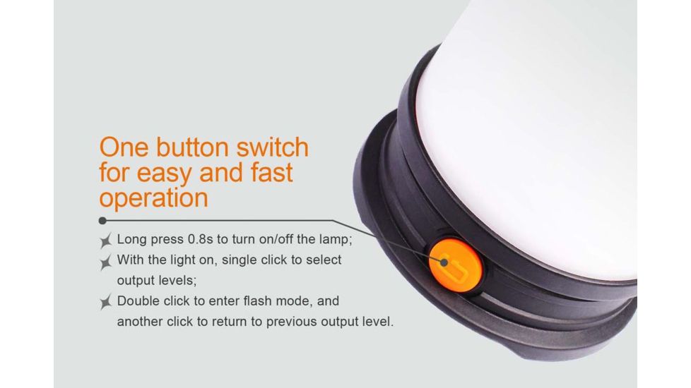 Fenix CL30R Rechargeable Camping Lantern, 650 Lumens, Clear/Black FENIX-CL30R