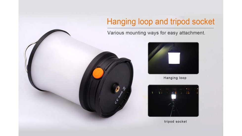 Fenix CL30R Rechargeable Camping Lantern, 650 Lumens, Clear/Black FENIX-CL30R