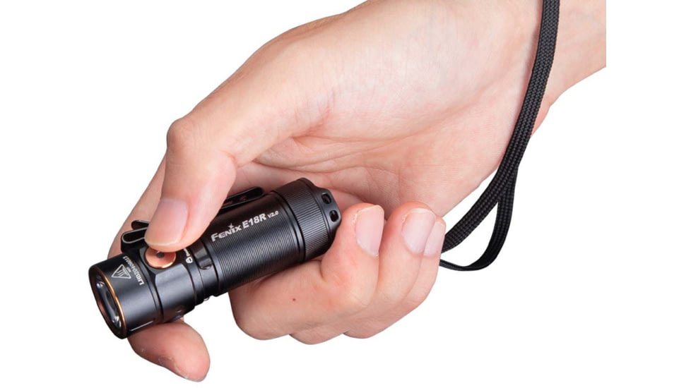 Fenix Lighting E18R V2.0 Lithium Ion 1200 Lumens Flashlight, Black, E18RV2BK