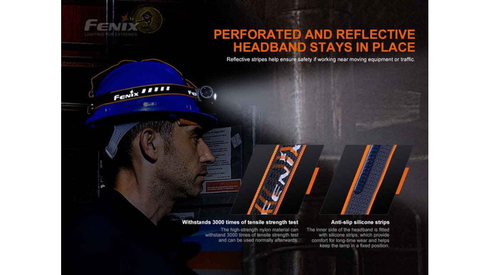 Fenix Lighting HM70R Lithium Ion 1600 Lumens Luminus SST40 LED, XP-G2 HE LED, 2835 LED Headlamp, Black, HM70RSBK